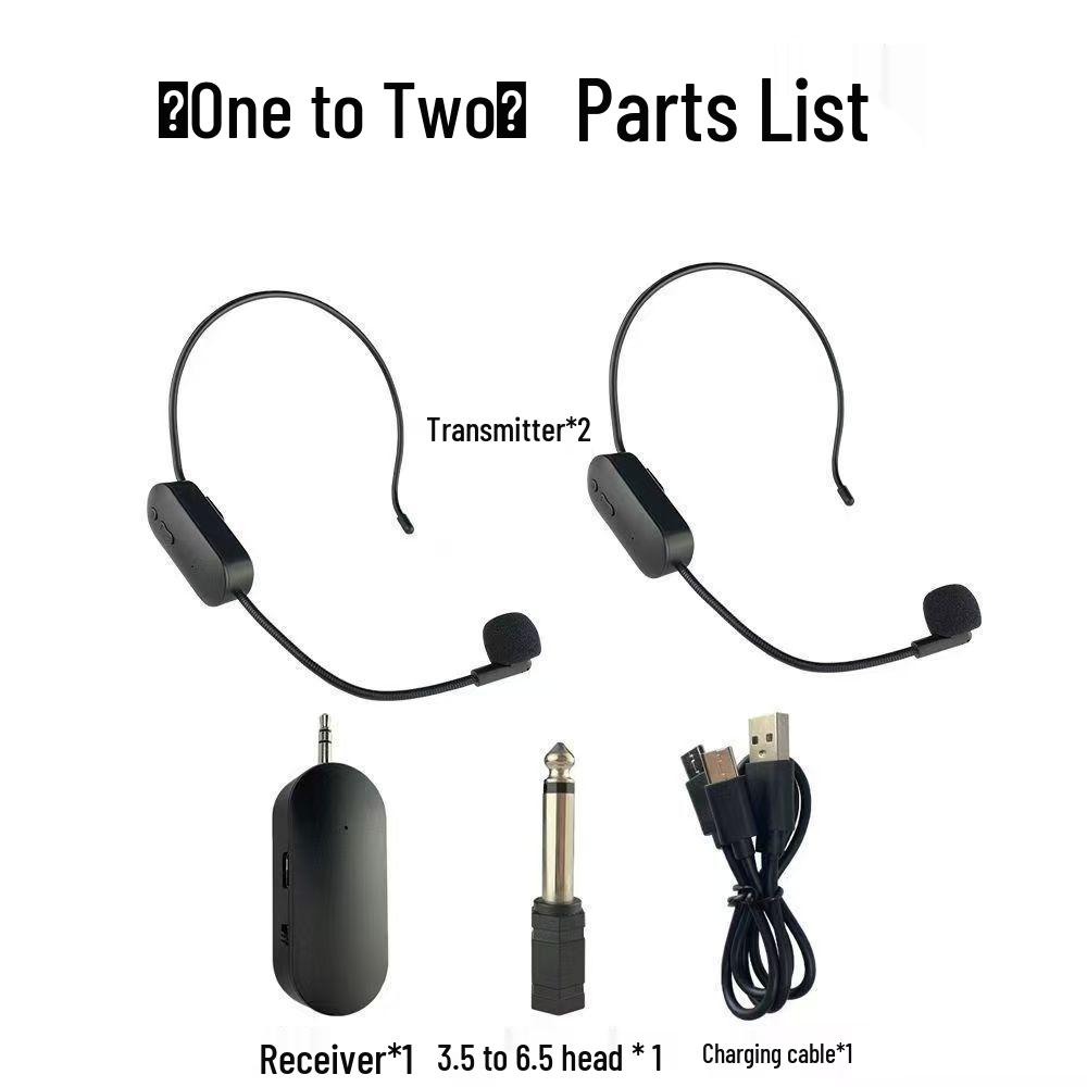 Universal 2.4G Wireless Microphone Headset & Amplifier for Teachers, Tour Guides, and Outdoor Use.