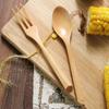 Экологичные столовые приборы с деревянной ручкой для мороженого, десерта, салата, деревянная ложка, вилка, столовые приборы