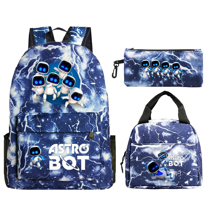 Новый мерч по игре Astro bot, печать, школьный рюкзак для начальной и средней школы, внешняя торговля, досуг, детский пенал, сумка для ланча
