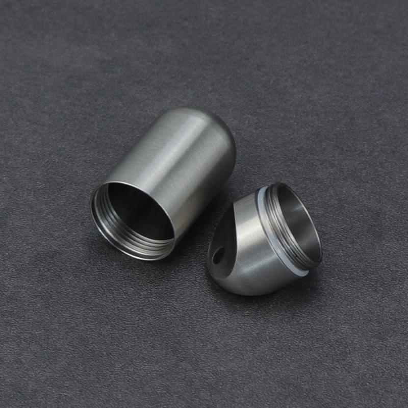 1Pcs Portable Waterproof Metal Capsule Box Mini Medicine Holder Stainless Steel Pill Case Mini Pill Holder Edc Tool Seal Bottle