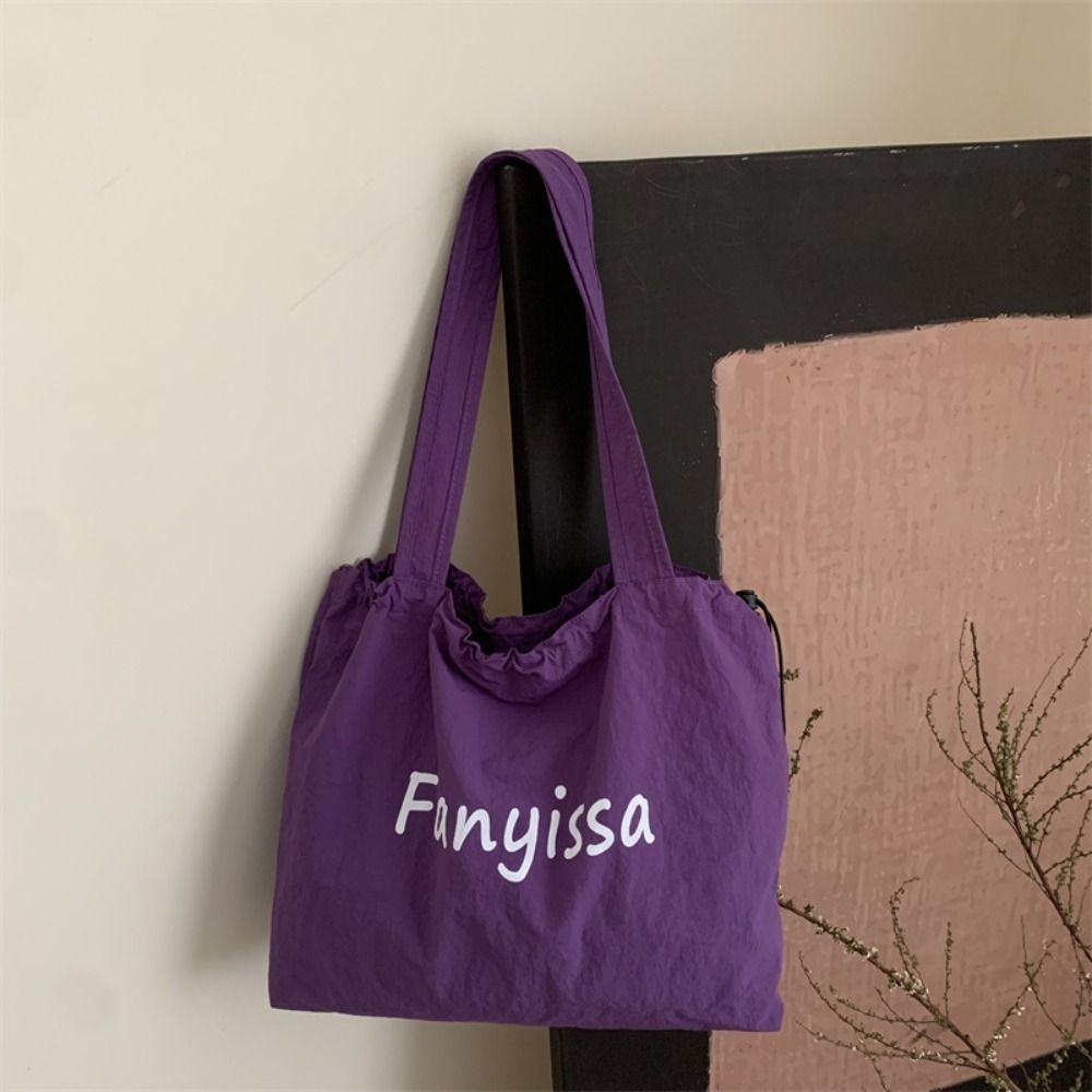 Корейские сумки-тоут на кулиске, повседневная сумка для покупок, сумка через плечо с буквой Ins, для улицы