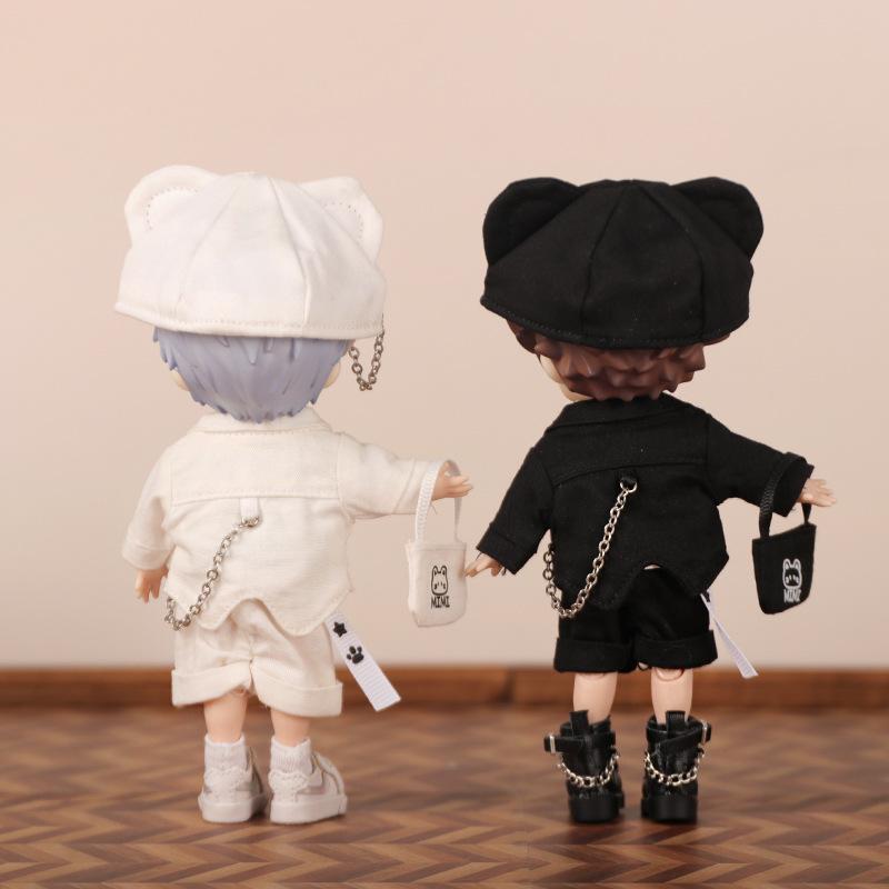 Ob11 Одежда Милая Форма Кукла Молли Костюм Джентльмена Одежда Рубашка Галстук Украшение Рыбья Кость Бритва Шляпа 12 Точек Bjd GSC Тело