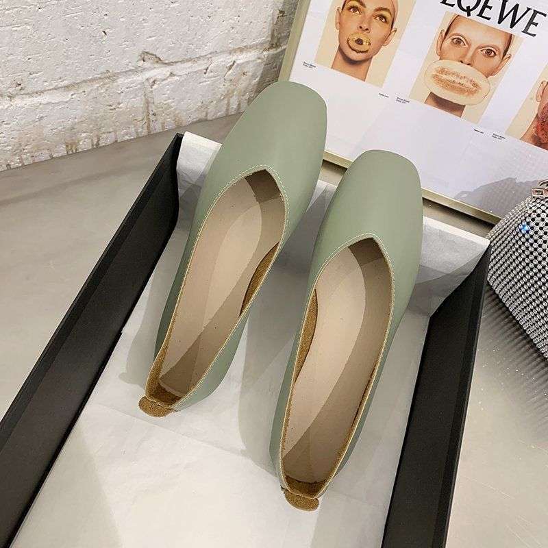 Женские неглубокие туфли на плоской подошве, универсальные из мягкой кожи с мягкой подошвой, супермягкие туфли Doudou, новая модель 2025 года, ленивые туфли бабушки
