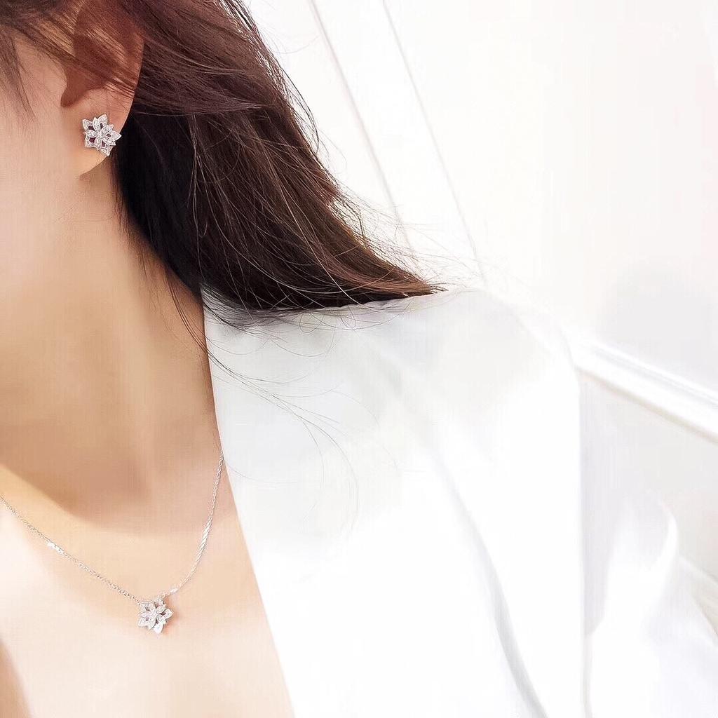 Новый тренд Бренд Винтажные серьги Подарок на годовщину Европа Роскошные серьги для женщин 925 серебро Цветы Серьги-пусеты