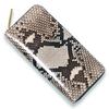 CLW Crocodile Leather Works Diamond Python Round Zipper Long Wallet In Natural Leather. Made In Japan. Men's Long Wallet with Gold Zipper.