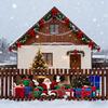 Large Merry Christmas Banner Santa's Forest Gift In The Snow Suitable For Indoor And Outdoor Use Ideal For Patios, Fences, And Lawns