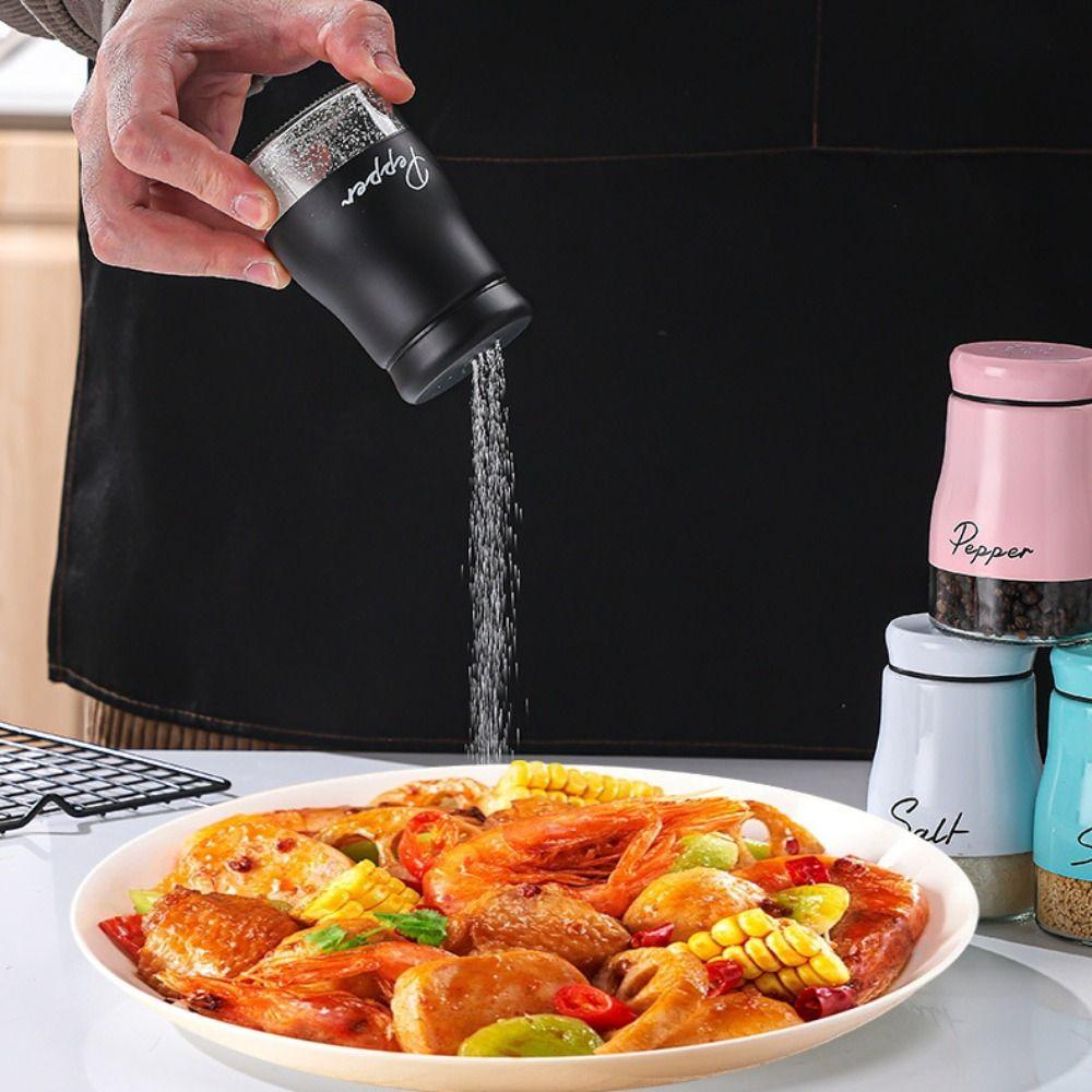 2PCS Leak-proof Salt Pepper Bottle Set Moisture-proof Seasoning Bottle BBQ Seasoning Bottle Chef