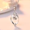 New 925 Sterling Silver Women Necklaces Fashion Drop Shape Pendant High Quality Zircon Clavicle Chain Jewelry Length 45CM