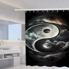 Китайский Тайцзи Инь Ян Восемь Триграмм Занавеска для душа для ванной комнаты Складные перегородки Занавески Ванная Спальни Quarto