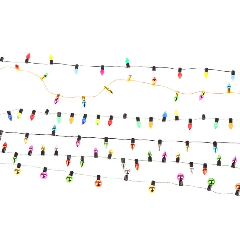 1:12 1 гирлянда искусственных огней Рождество Хорошее украшение кукольный домик Миниатюрная мини-мебель Аксессуары гирлянды