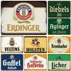 Металлические жестяные таблички Плакат Erdinger Veltins Настенное украшение Винтажная Железная Живопись Художественные Постеры для Мужской Комнаты Домашнего Кафе Сада Клуба