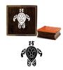 Printtoo Turtle Design Scrapbook Card Print Square Wooden Rubber Stamp Brown Block-2 X 2