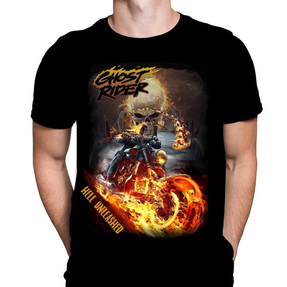 HELL UNLEASHED GHOST RIDER - Размеры футболок S - 5XL Унисекс футболка