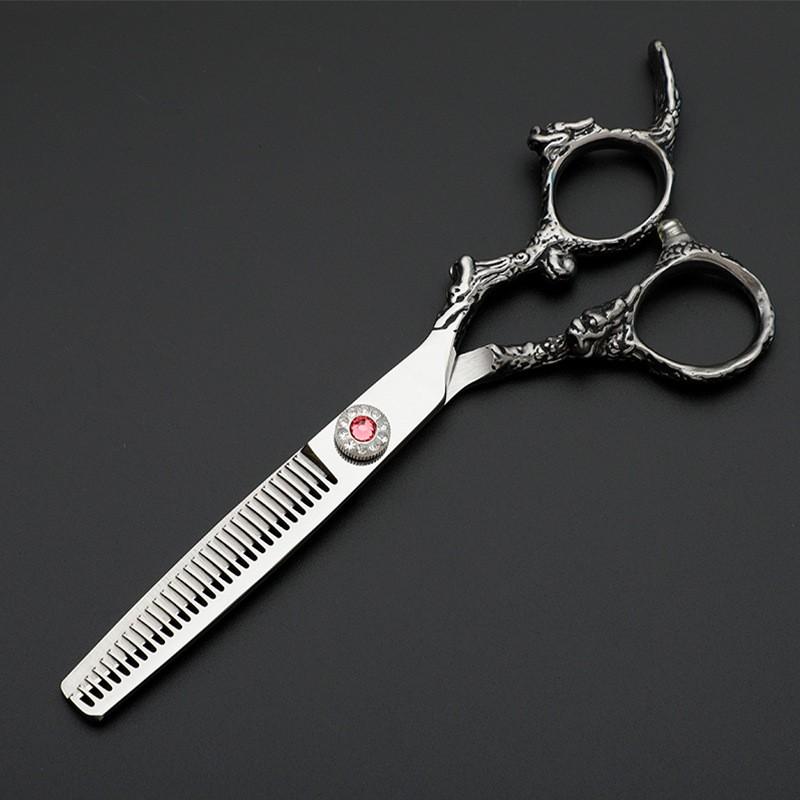 6 Inch Dragon Hairdressing Scissors Set Bangs Trimming Pet Grooming Barber Styling Tools Stainless Steel 4CR13 Blade