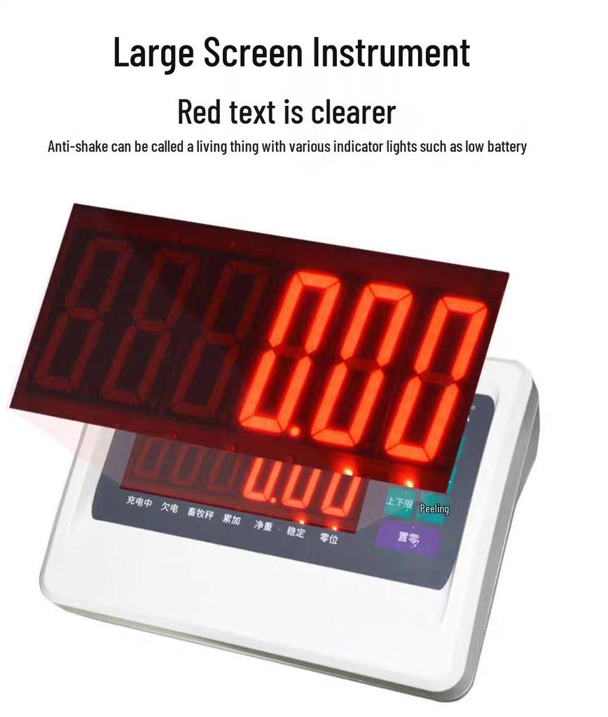 FAYA High Precision Electronic Floor Scale: 1-3 Ton Capacity for Weighing Pigs, 500kg Platform. Ideal for Animal Husbandry and Industrial Use.