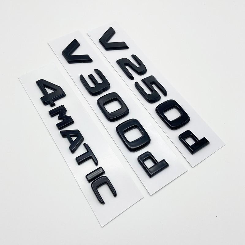 DZECY1 3D Letters V200d V220d V250d V300d V350d ABS Emblem for Mercedes Benz V Class Car Fender Badge Trunk Nameplate Logo Sticker