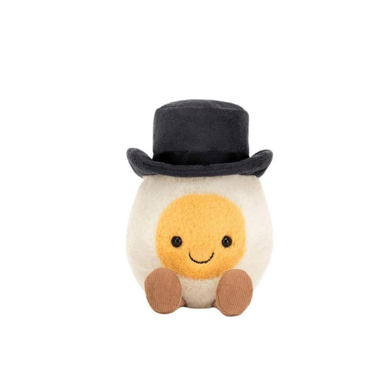 Jellycat Забавная свадебная серия Британский Jellycat Жених и невеста Набор с вареным яйцом Набор кукол Плюшевая кукла Сидячее положение Высота 11 см