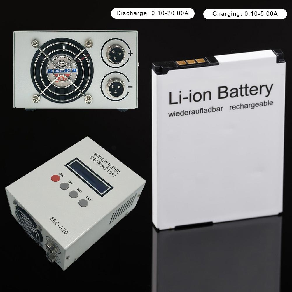 EBC-A20 Battery Power Tester 5A Charge 20A Discharge Lithium Lead-acid Battery Capacity Tester Support PC Software Control