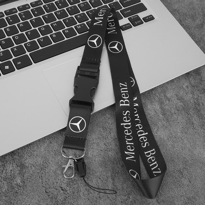 ZPU1 For Mercedes Benz A C E S G Class GLS W177 E300 GLC CLE CLA GLB New Neck Straps Lanyard Key Chain Work ID Card Hanging Rope Ring