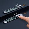 Hidden Car Styling Temporary Parking Card Metal Alloy Texture Auto Phone Number Card Plate Telephone Number Card Car