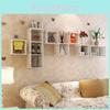 Shelf Storage Creative Wall Mounted Grid Rack Bedroom Nightstand Decorative