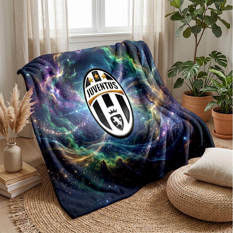 Juventus FC Theme blanket Soft Flannel Blanket Plush Throw Blanket Cozy Sofa Bed Blanket for Home Decor