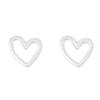 Серьги Banyan Tree S925 из матового серебра в форме сердечка — простой корейский стиль для повседневного ношения.