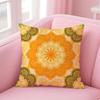 The splendid mandala flower design Cushion Cover Pillow Case Soft Skin Friendly Fabric  Concealed Zipper