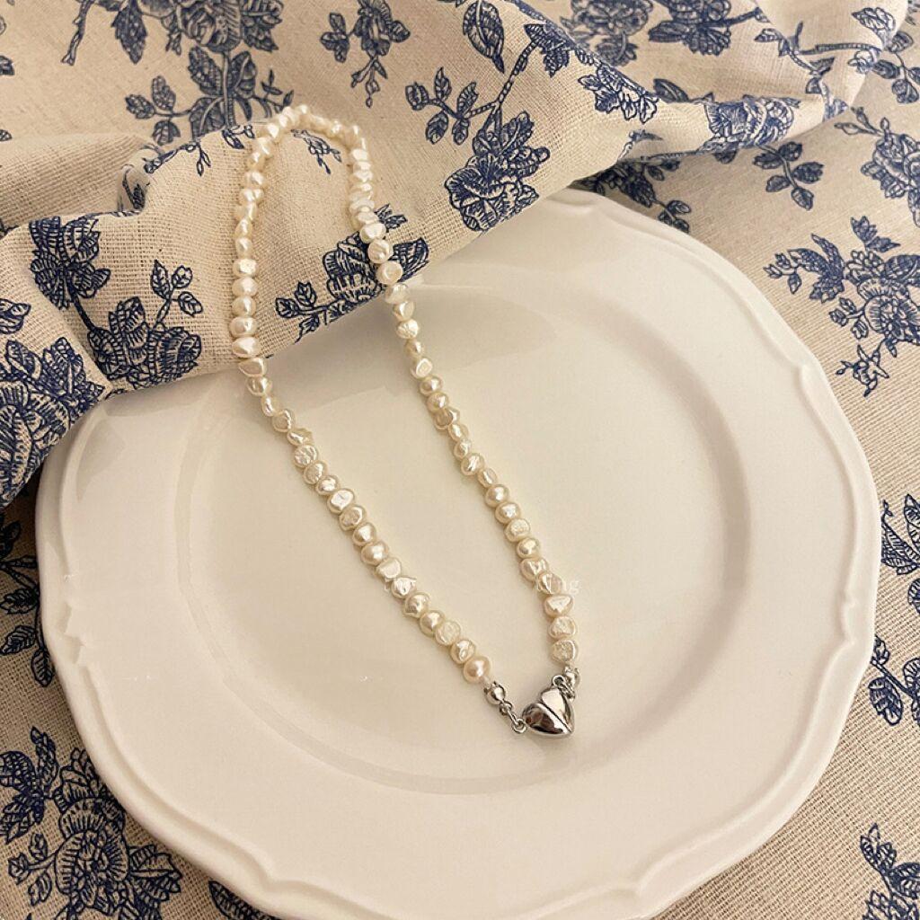 Подвеска в стиле барокко, имитация пресноводного жемчуга, ожерелье с надписью «Любовь», женственность, сладкая, крутая, горячая девушка, ключица