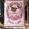 Мопс (158) Тема Пользовательский Гобелен Персонализированный Пользовательское Имя Текст Настенный Гобелен Домашний Декор Ткань для Фона