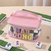 Mahjong Transparent Cosmetic Travel Bag, Wet & Dry Separation, Large Capacity Wash Bag