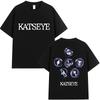 Kpop Katseye Логотип Графическая Футболка Модная Поп-Музыка Мужская Женская Корейский Стиль Футболки Оверсайз Хлопок Повседневная Футболка Уличная Одежда