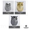 TOMMYFIELD Owl Figurine, Good Luck, Feng Shui, Lucky Charm, Living Room, Desktop, Prosperous Business, White [Parallel Import]