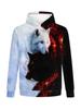 Мужская толстовка Lone Wolf со стереоскопическим 3D-принтом на осень и зиму, повседневная мужская одежда из удобной ткани