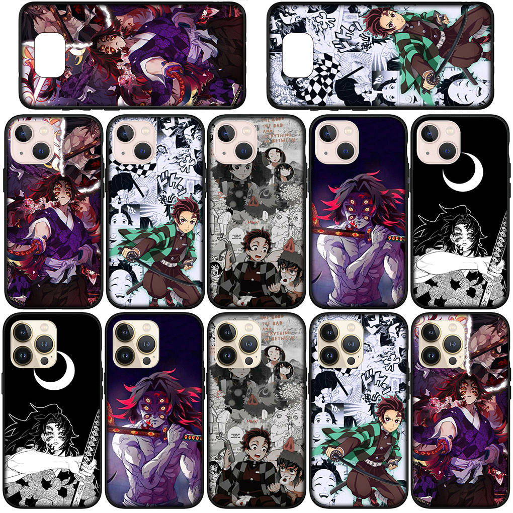 Чехол для телефона Samsung Galaxy S25 S24 S23 iPhone 16 15 Xiaomi Redmi Note 14 13 12 16E X Pro Max OPPO Moto Huawei Kokushibo Demon Slayer Tanjirou Cover