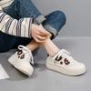 2025 Spring New Maillard Niche Ins Little White Shoes Casual College Style Black and White Panda Bread Shoes