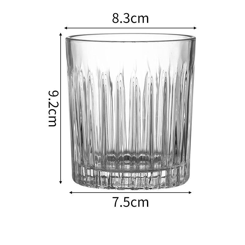Полосатый простой прозрачный хрустальный стакан Стакан для виски Стакан для сока Стакан для воды