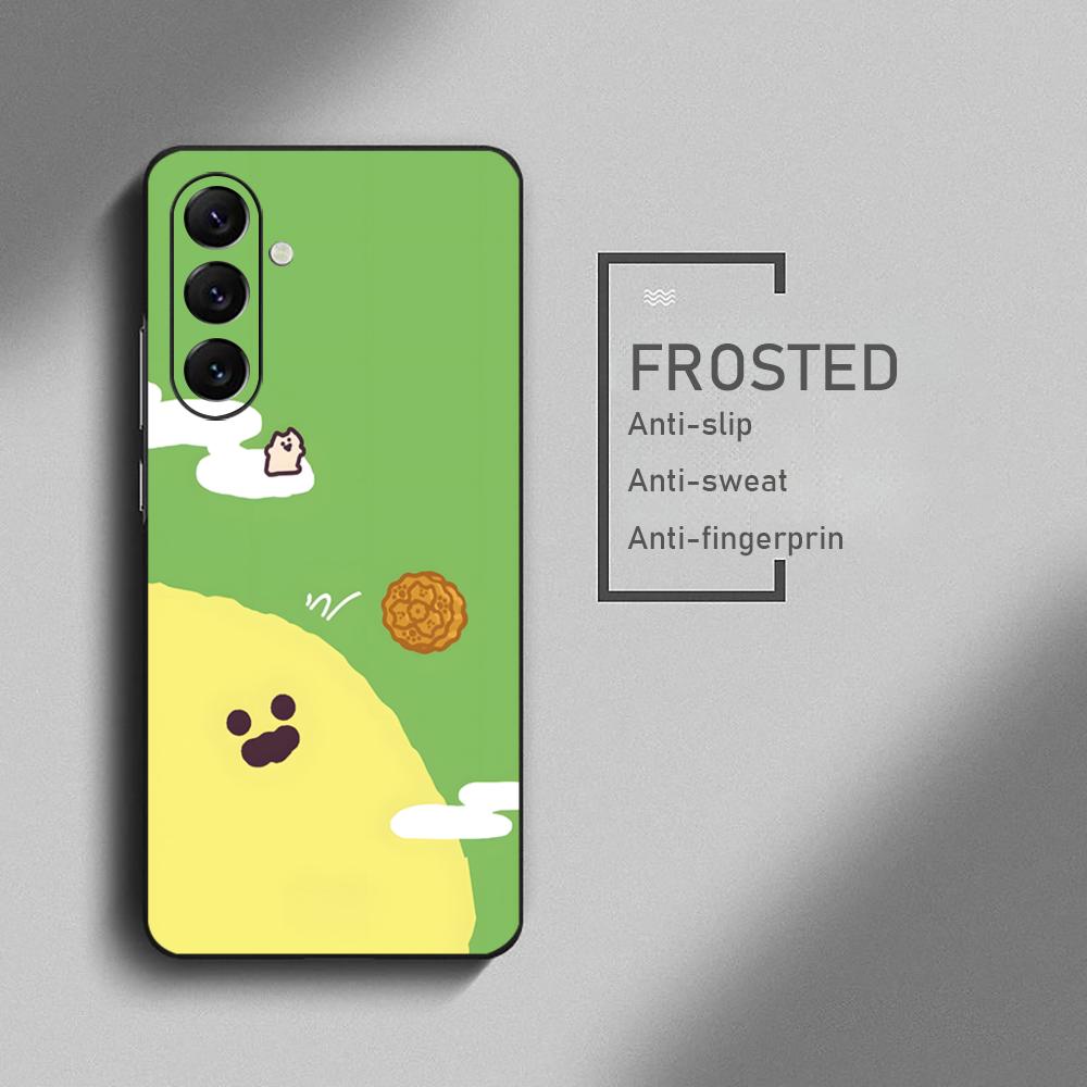 Hot Cartoon EverydayOneCat Phone Case For Samsung Galaxy S26 S25 S24 S23 S22 S21 Plus Ultra Note20 Soft Black