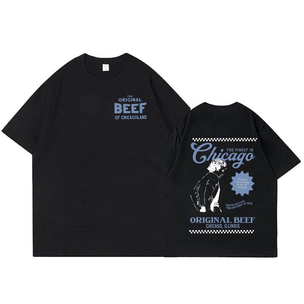 Сериал «Медведь» Джереми Аллен Уайт Футболки The Original Beef of Chicagoland Футболка Женская Хлопковая Уютная Оверсайз Футболки