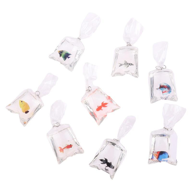 1Bag 1:12 Dollhouse Miniature Fish Tank Fish Cute Ornamental Fish Home Aquarium Decor Toy Doll House Accessories