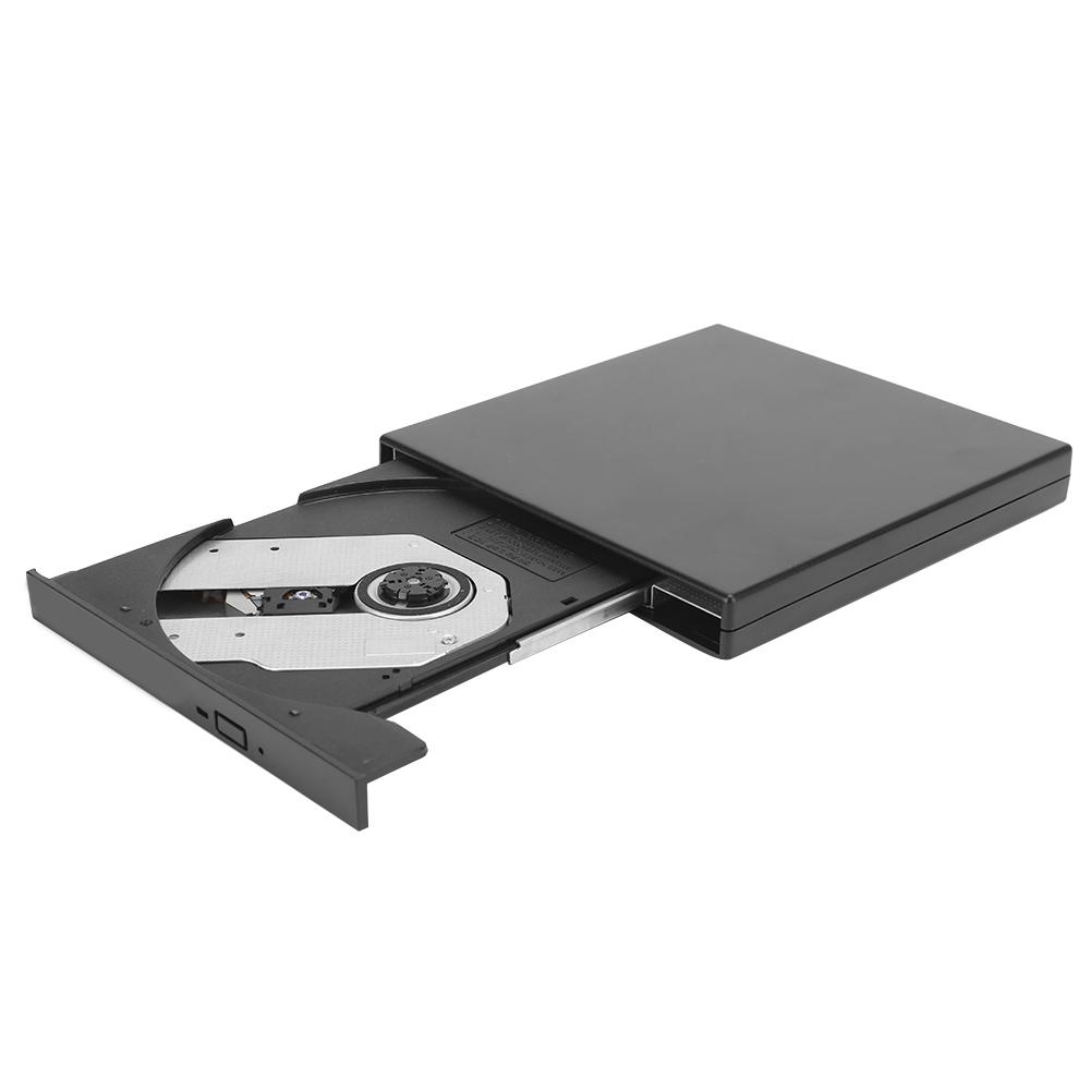 Внешний оптический привод USB2.0 Высокоскоростной портативный DVD-привод для ноутбукаЧерный