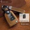 Leather Key Fob Case For Volkswagen VW Golf 4 5 6 8 Polo Passat B7 B8 Tiguan Jetta Passat ID.3 ID.4 Key Cover Protector Shell