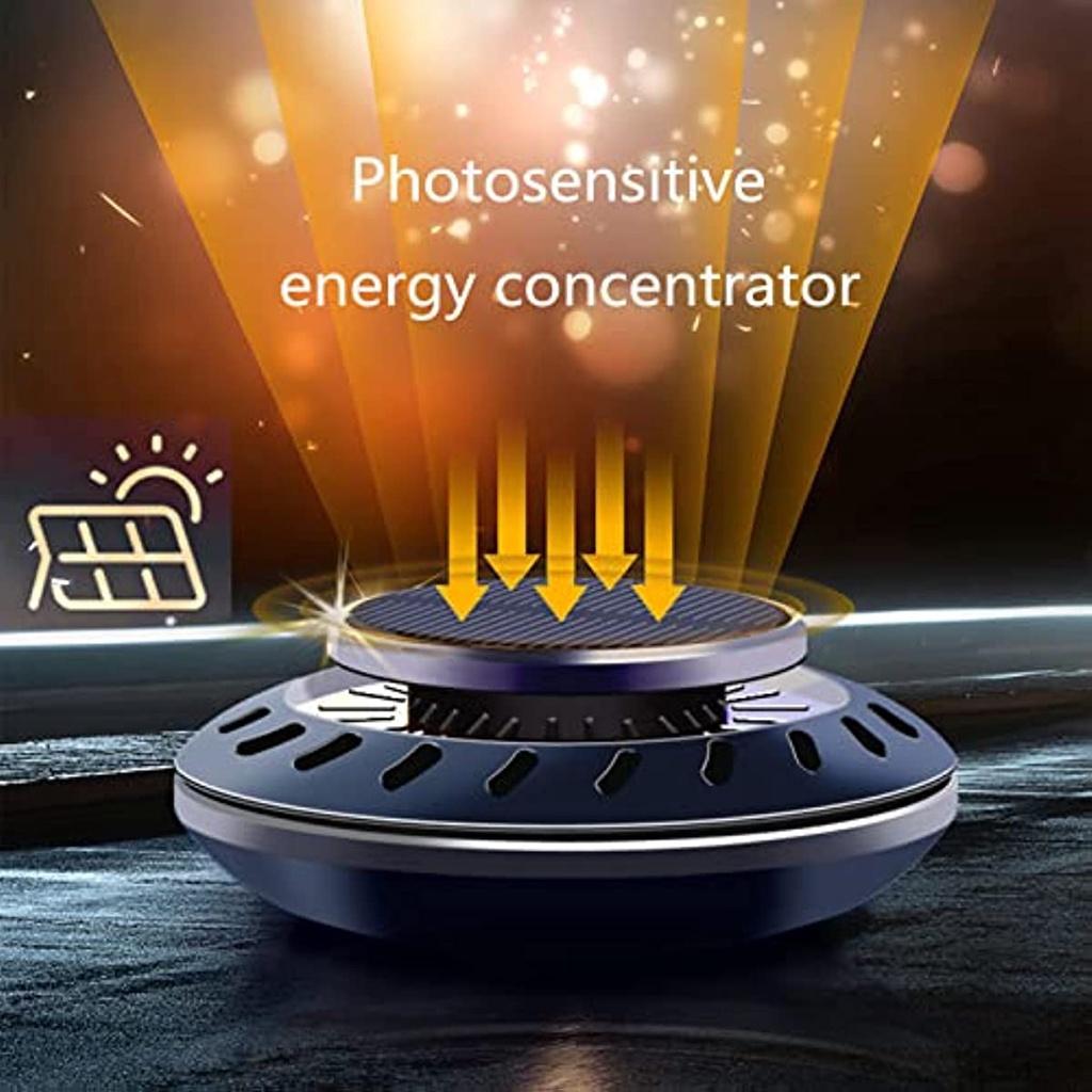 Освежитель воздуха для автомобиля Ароматерапия для автомобиля Вращающийся масляный диффузор на солнечной энергии Украшение автомобиля Домашний офис Автомобиль на один день 1 шт. Буковые хлопья + 2 бутылки одеколона Es