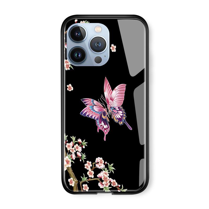 Чехол для телефона из закаленного стекла для iPhone 11 12 13 14 15 16 17 Redmi 10 12 14C Note10 Note14 Xiaomi 11Lite PocoC75 Мягкий край Ударопрочный Гладкий чехол