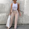 Women's Casual Pants Fashionable Slim Fit Micro Flared Versatile High Waisted Wide Leg Pants