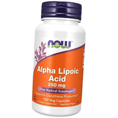 Альфа Липоевая кислота, Alpha Lipoic Acid 250, Now Foods  60вегкапс (70128005)