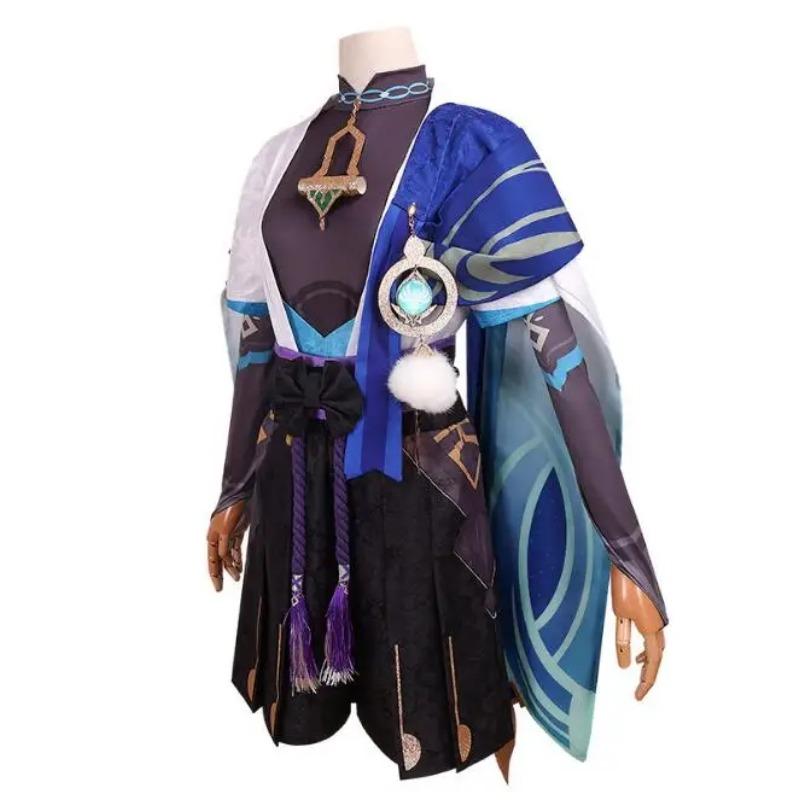 Wanderer Kunikuzushi косплей ударный костюм униформа парик аниме костюмы на Хэллоуин женские игры Fatui Scaramouche Balladeer