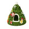 Christmas Tree Design Cat Cave House Warm Cave Bed Xmas Pet Nest  Christmas Holiday Gift