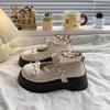 Женская обувь Туфли Мэри Джейн Туфли на платформе Женские туфли-лодочки Кожаные туфли на высоком каблуке Студенческая обувь Обувь Весна 2025 Двойная пряжка