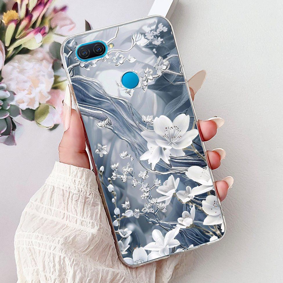 Clear For Oppo A12 CPH2077 CPH2083 Cover For Oppo A12 Case Luxury Butterfly Love Fashion Flowers Cool Lion Cute Painted